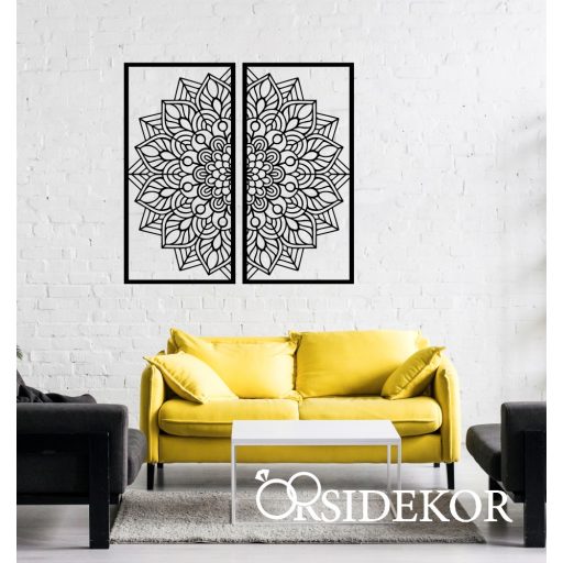 2 részes Mandala falikép fából