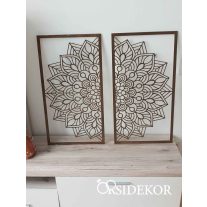 2 részes Mandala falikép fából