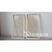 2 részes Mandala falikép fából