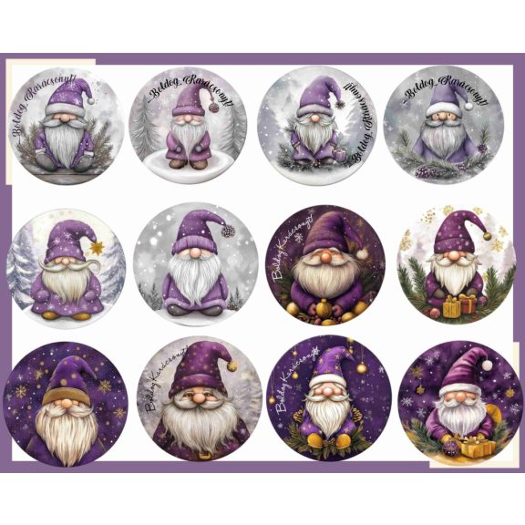 Karácsonyi kísérőkártya manó  