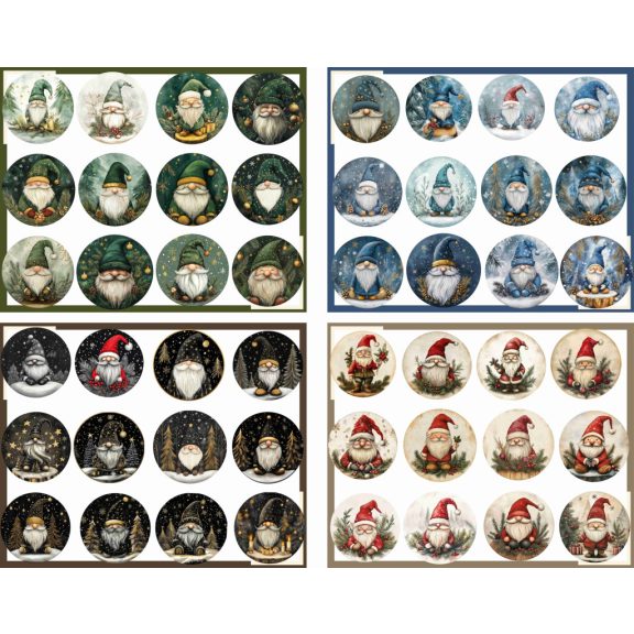 Karácsonyi kísérőkártya manó  