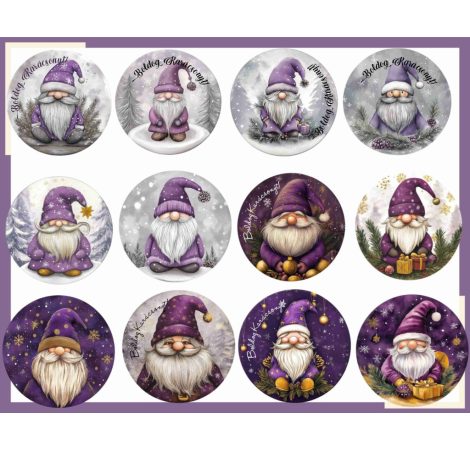 Karácsonyi hűtőmágnes manós  