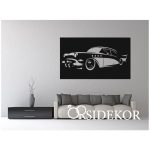 Retro autó falikép fából