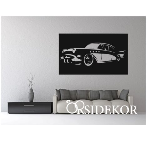 Retro autó falikép fából