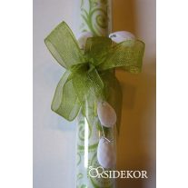   Kémcsöves esküvői meghívó szalaggal és csepp gyönggyel