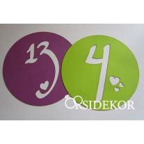 Asztalszámok papírból, 10 db/csomag