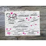 SZERELMÜNK LAPJA Ajándék tábla - fekvő