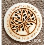 Köszönetajándék fából - poháralátét Köszönetajándék fából - poháralátét