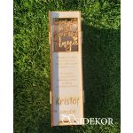 Fa boros doboz - Vőlegény - szülőköszöntő ajándék