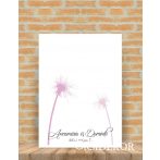 Ujjlenyomat fa pitypangos - esküvői vendégkönyv Ujjlenyomat fa pitypangos - esküvői vendégkönyv