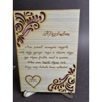 Esküvői szülőköszöntő tábla- Édesanyáknak