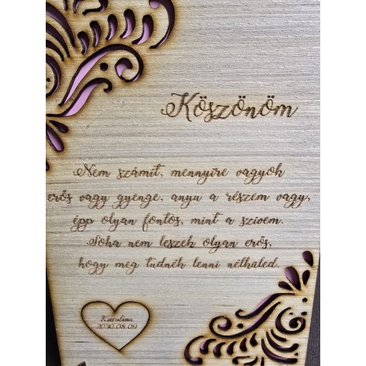 Esküvői szülőköszöntő tábla- Édesanyáknak