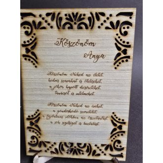 Esküvői szülőköszöntő tábla- Édesanyáknak