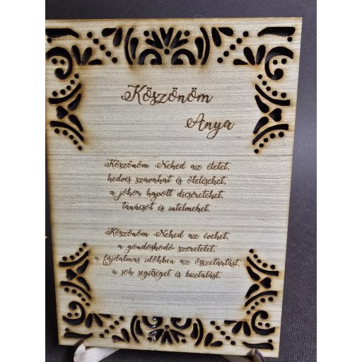 Esküvői szülőköszöntő tábla- Édesanyáknak