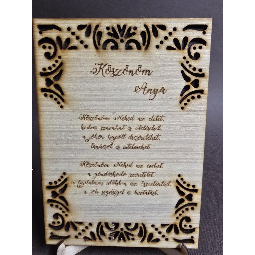 Esküvői szülőköszöntő tábla- Édesanyáknak