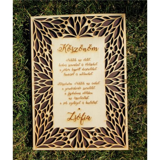 Szülőköszöntő tábla modern dekoráció