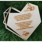 Szülőköszöntő geometrikus szív