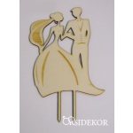 Esküvői tortadísz, menyasszony és vőlegény