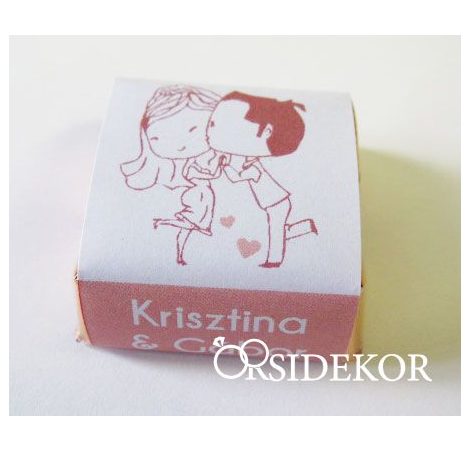 Köszönetajándék csoki, nászpár Köszönetajándék csoki, nászpár
