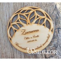 Köszönetajándék - design poháralátét fából