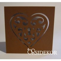 Szív kulcslyuk, áttört mintás esküvői meghívó