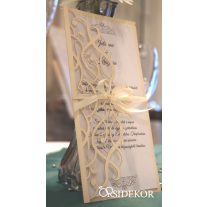 Indás áttört mintás esküvői meghívó