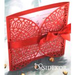 Csipkés áttört mintás esküvői meghívó