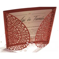 Csipkés áttört mintás esküvői meghívó