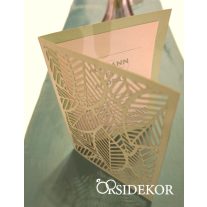 Leveles áttört mintás esküvői meghívó