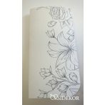 Kinyitható, virágmintás esküvői meghívó Kinyitható, virágmintás esküvői meghívó