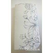 Kinyitható, virágmintás esküvői meghívó