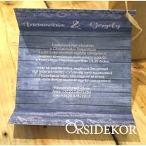 Fa hatású esküvői meghívó spárgával