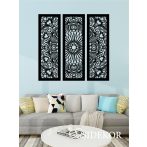 3 részes Mandala falikép fából 3 részes Mandala falikép fából