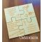 Puzzle meghívó, gravírozott modern mintával