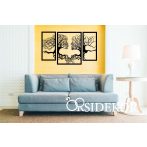 3 részes arc falikép fából