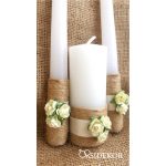 Gyertyaszett polgári szertartásra, vintage