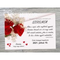 SZERELMES HÁZASSÁGI ÉVFORDULÓ Ajándék tábla - fekvő