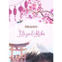 Esküvői meghívó japán többféle mintával
