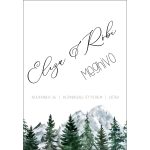 Esküvői meghívó hegyi többféle mintával