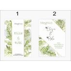 Zöld leveles esküvői meghívó Zöld leveles esküvői meghívó