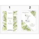 Zöld leveles esküvői meghívó