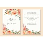 Esküvői meghívó virágos többféle mintával