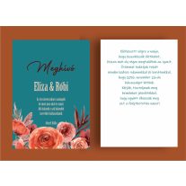 Esküvői meghívó virágos többféle mintával