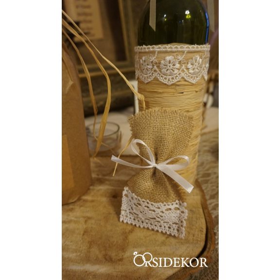 Szerelem juta zsákocska cukrozott mandulával, csokiszívvel