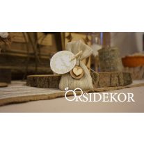 Vászon zsákocska cukrozott mandulával, csokiszívvel