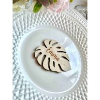 Levél formájú ültetőkártya monstera