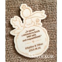   Kis herceg bölcsesség - köszönetajándék fa hűtőmágnes