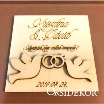 Galambos 3D hűtőmágnes fából