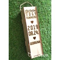 Fa borosdoboz - szülőköszöntő ajándék-feliratos 