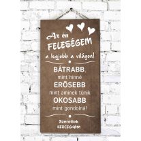 BŐR HÁTTERŰ Ajándék tábla